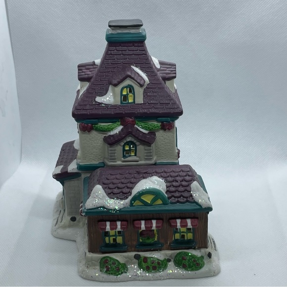 Christmas Village House Physician Office Bakery Collectible Porcelain (8B1) Vtg - Picture 9 of 9